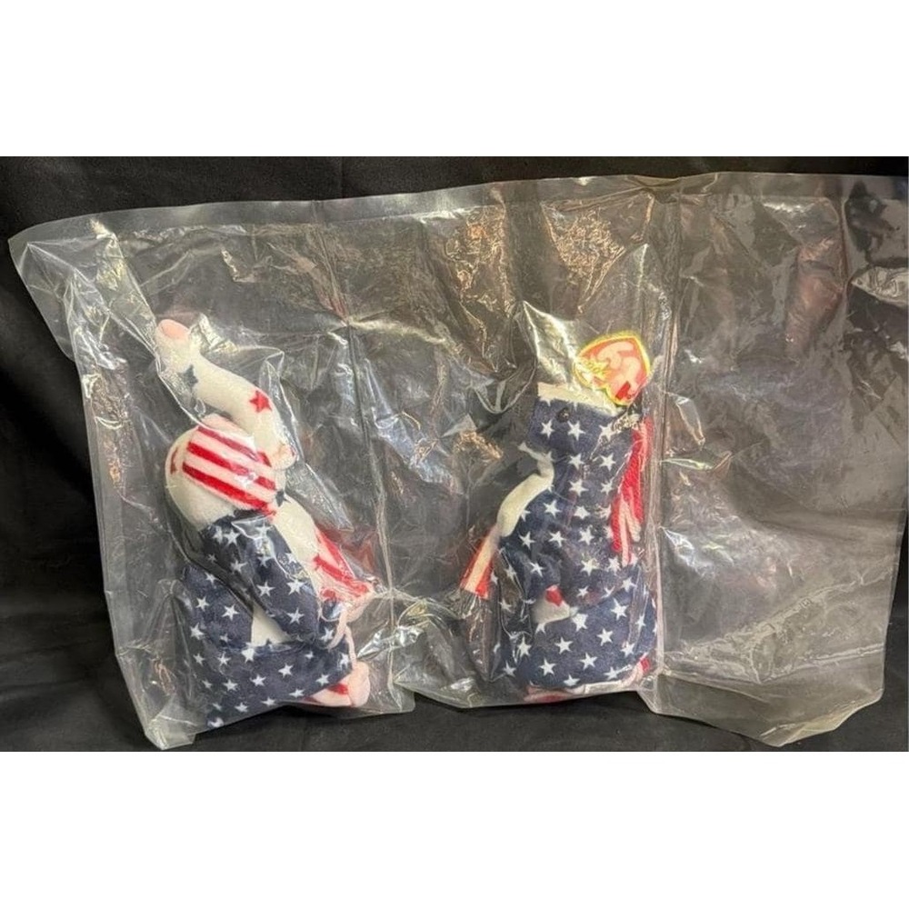 Original Factory Packaging Mint Ty Beanie Baby Lefty & Righty 2000 Rare